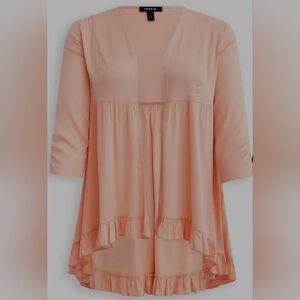 Torrid Peach Ruffle Hem Tunic